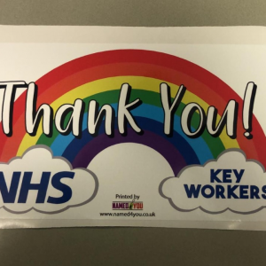 Thank you NHS & Keyworkers Outside Window Sticker