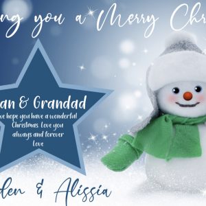 Personalised Christmas Snowman Magnet
