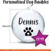 Personalised 10cm Diameter Clear Transparent Fillable Ball Baubles